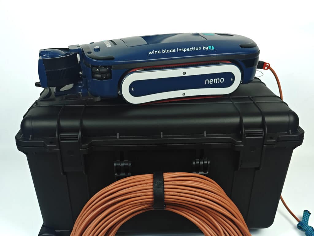Tethered5 Nemo Robot for internal inspection of wind blades